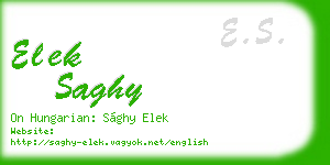 elek saghy business card